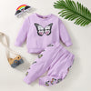 Butterfly Print Wholesale Girls Clothes Sets - PrettyKid