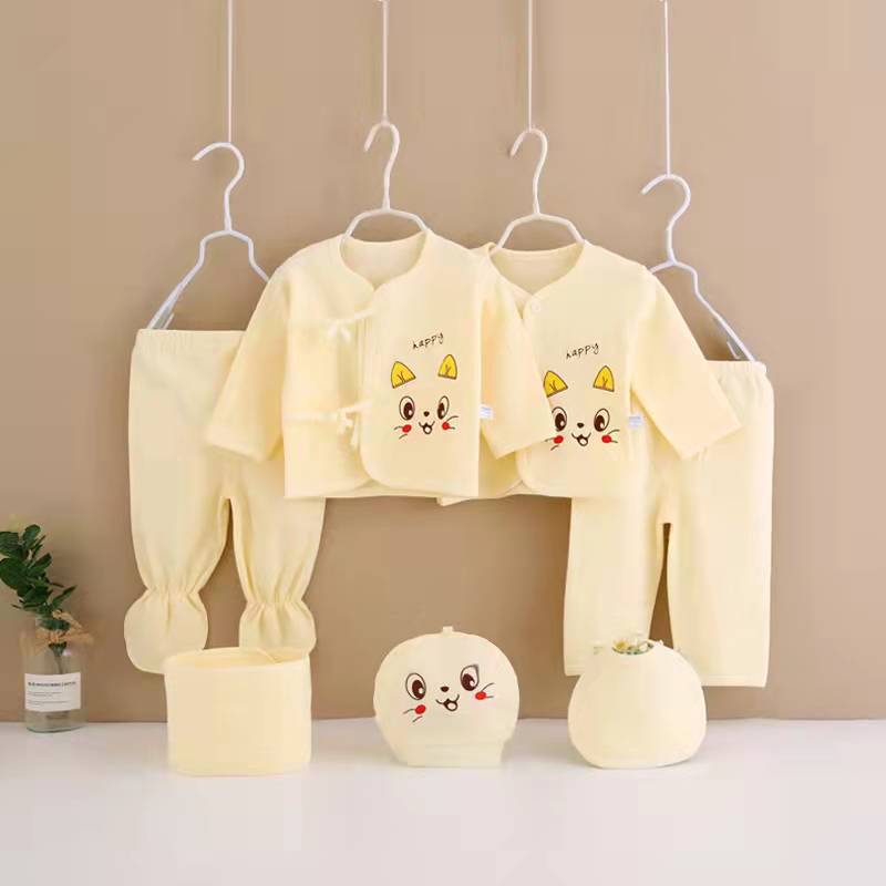0-24M New Newborn Clothes And Supplies Gift Bags Cotton Seven-Piece Baby Outfit Sets Wholesale Baby Clothes - PrettyKid
