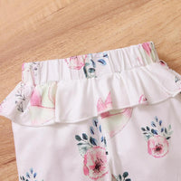 2-piece Ruffle Sweatshirt & Floral Pants for Baby Girl Wholesale Children's Clothing - PrettyKid