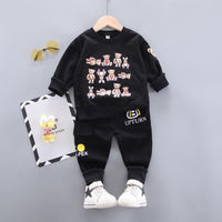 2-piece Bear Pattern Sweatshirt & Pants for Boy - PrettyKid