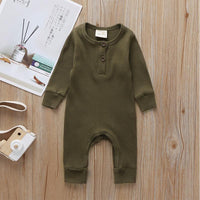 Cute Solid Long-sleeve Jumpsuit for Baby Wholesale children's clothing - PrettyKid