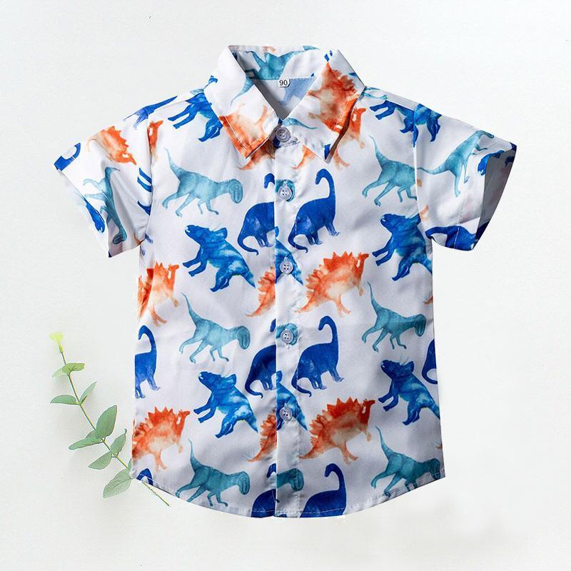 Dinosaur Print Shirt For Boys - PrettyKid