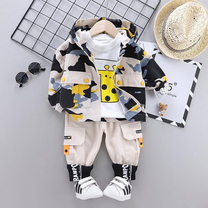 3-piece Camouflage Coat & Sweatshirt & Pants for Children Boy - PrettyKid