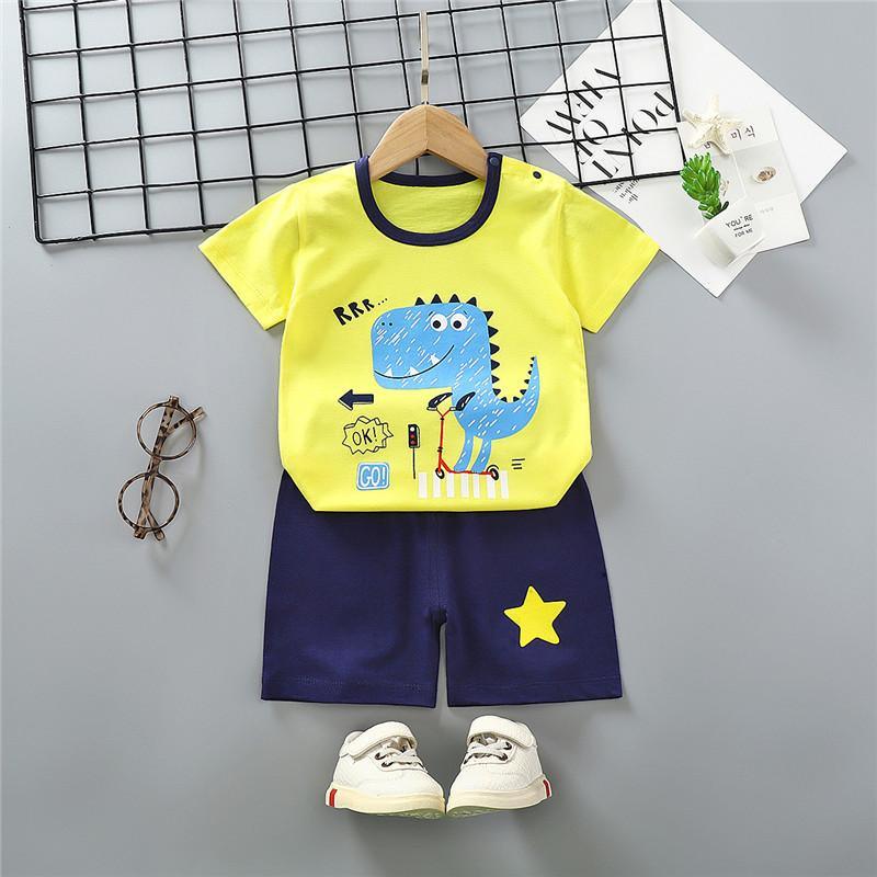 Grow Boy Cow Pattern Pajamas Sets - PrettyKid