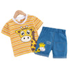 9months-4years Toddler Boy Sets Children's Clothing Two-Piece Suits Giraffe Design Summer Clothes - PrettyKid