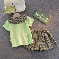 2-piece T-shirt & Plaid Pants for Toddler Girl - PrettyKid