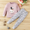 Toddler Sika Deer Top and Floral Pants Pajamas Set Wholesale children's clothing - PrettyKid