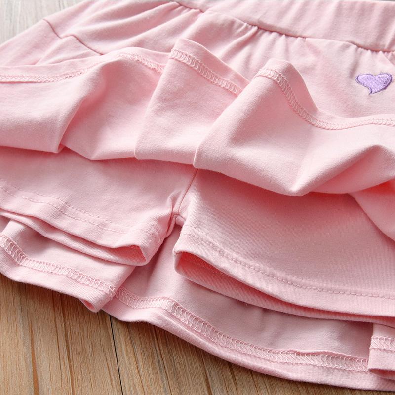 Toddler Girl Heart-shaped Pattern Pleated Skirt - PrettyKid