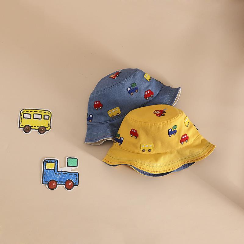 Boy Cartoon Car Print Bucket Cap Children's Clothing - PrettyKid