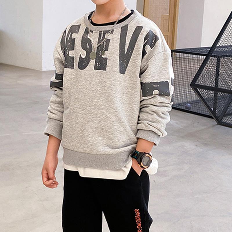 stylish children's clothing wholesale Kid Boy Letter Print Casual Sweater - PrettyKid