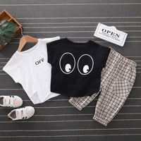 2pcs Fashion Design Print T-shirt and Pants - PrettyKid