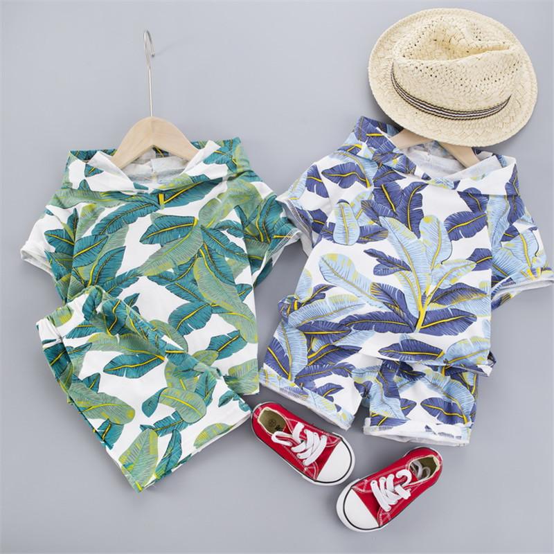 2-piece Hooded T-shirt & Shorts for Toddler Boy - PrettyKid