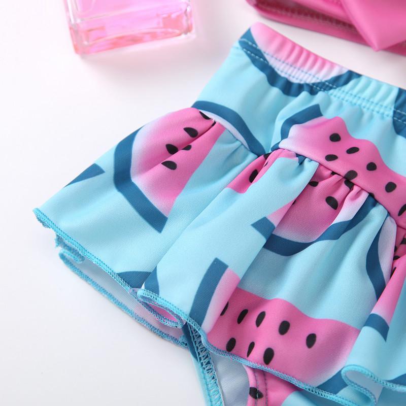 Toddler Girl 2pcs Watermelon Pattern Summer Swimsuits - PrettyKid