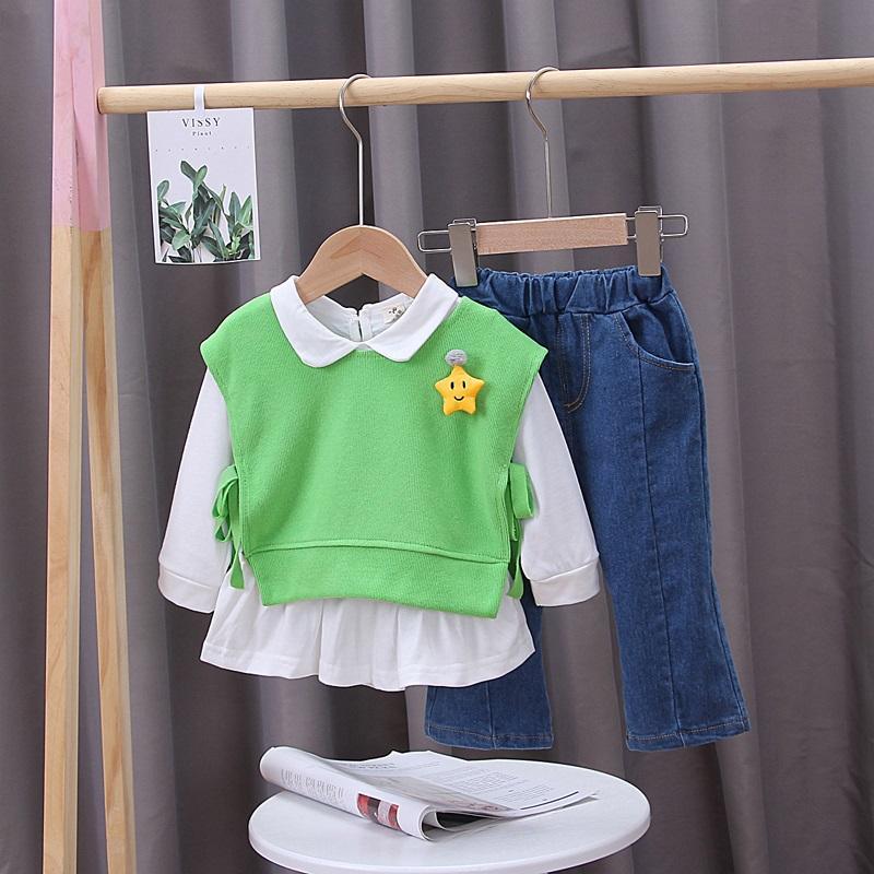 3-piece Vest & Shirt & Pants for Toddler Girl - PrettyKid