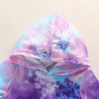 2-piece Tie Dye Gradient Hoodie & Pants for Baby Girl Wholesale children's clothing - PrettyKid