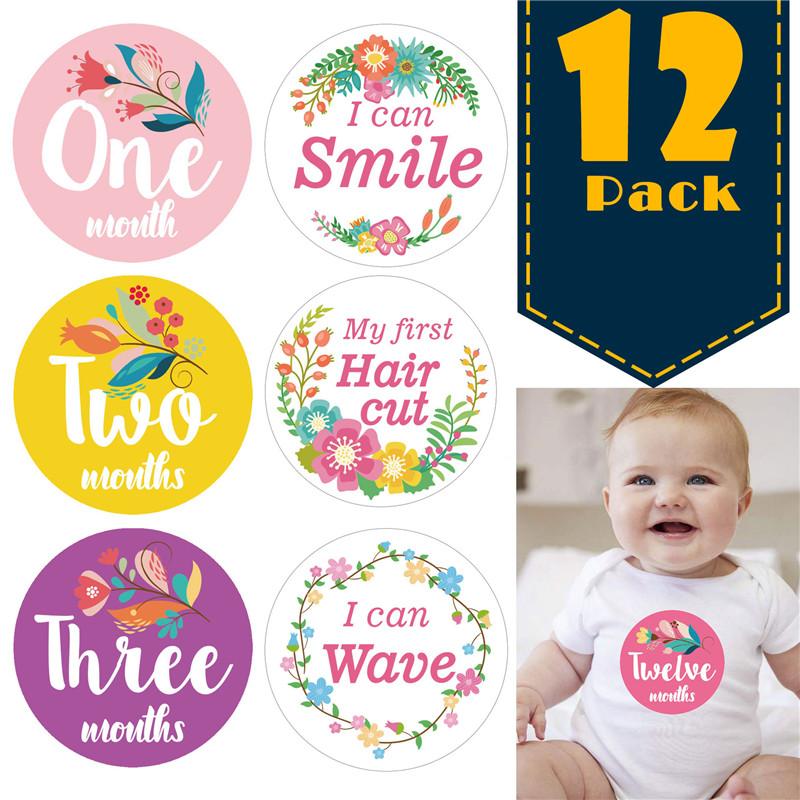 12pcs Baby Growth Memorial Sticker - PrettyKid