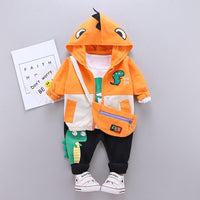 2-piece Cartoon Design Hooded Coat & Pants for Children Boy - PrettyKid