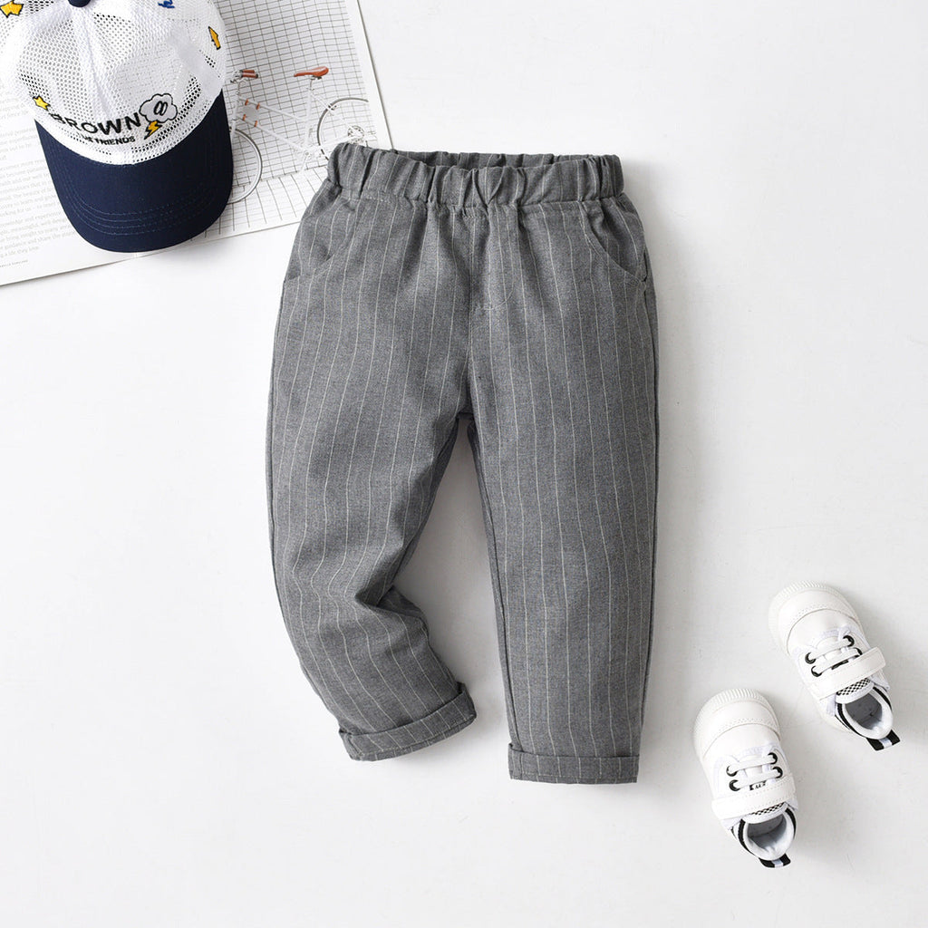 9months-6years Toddler Boy Pants Striped Trousers Wholesale Baby Clothes - PrettyKid