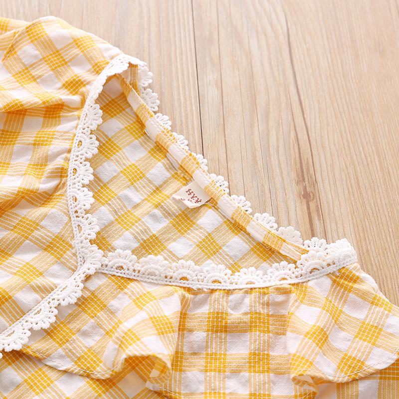 2-piece Plaid Ruffle T-shirt & Skirt for Toddler Girl - PrettyKid