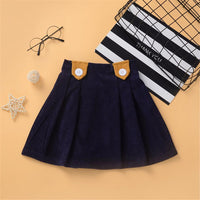 Girls A-line Black All Season Skirt Toddler Girl Wholesale Clothing - PrettyKid