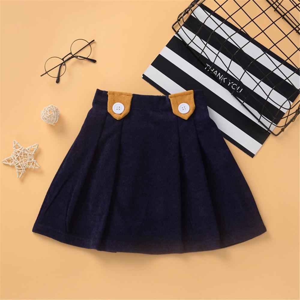 Girls A-line Black All Season Skirt Toddler Girl Wholesale Clothing - PrettyKid