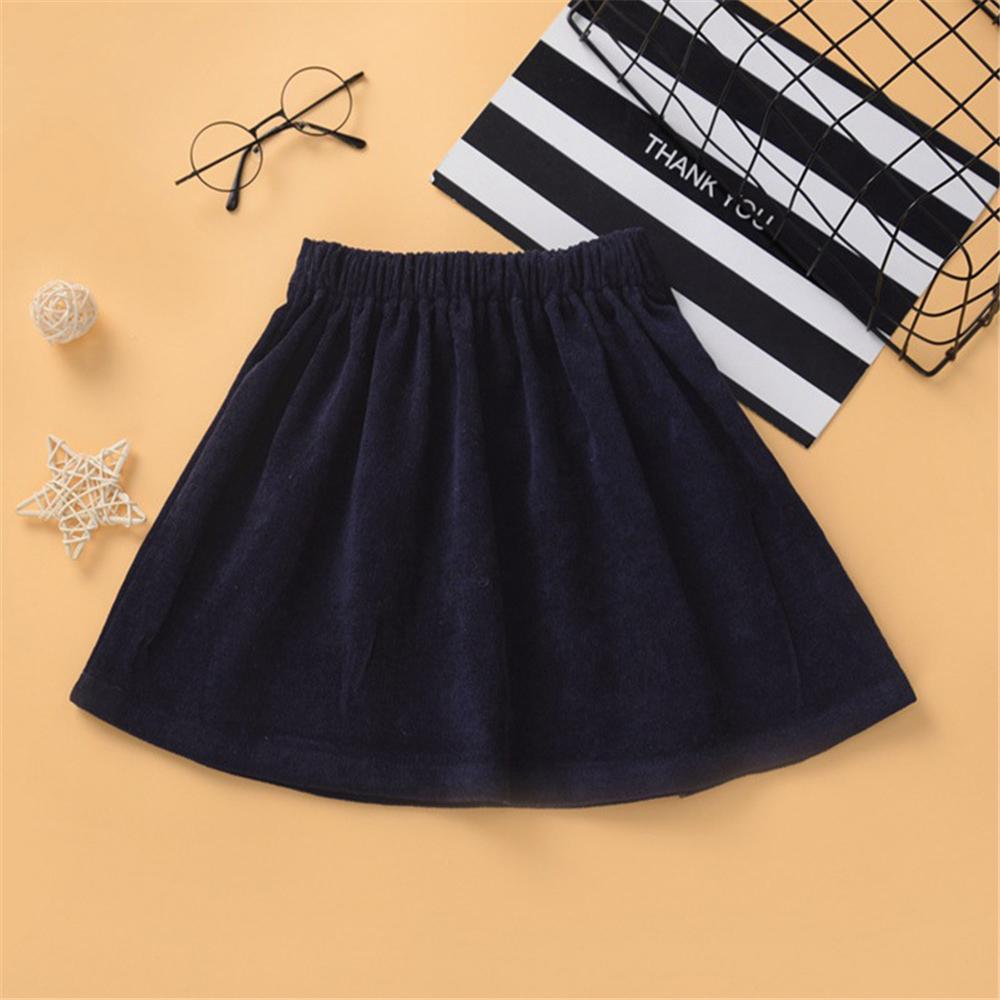 Girls A-line Black All Season Skirt Toddler Girl Wholesale Clothing - PrettyKid