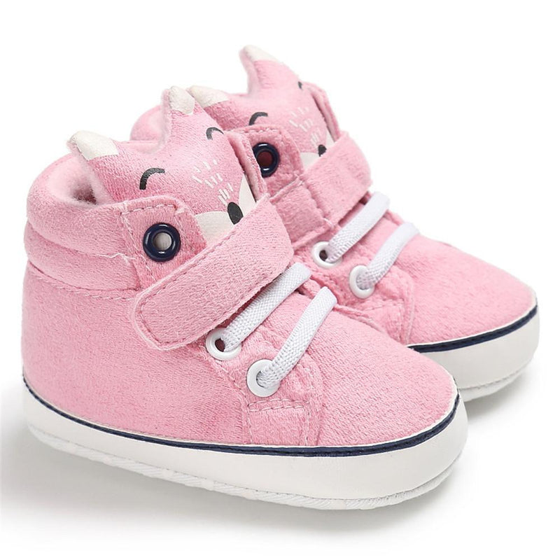 Baby Girls Animal Cartoon Soft Magic Tape Sneakers - PrettyKid