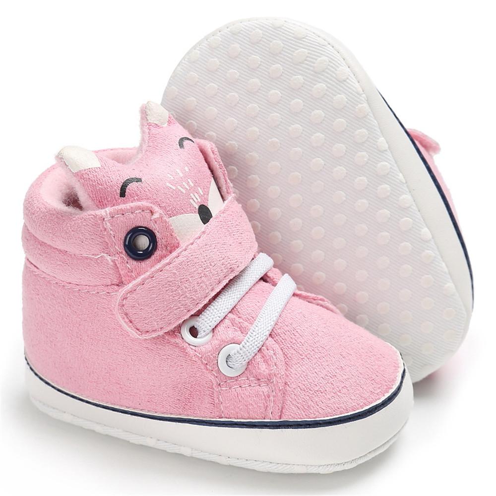 Baby Girls Animal Cartoon Soft Magic Tape Sneakers - PrettyKid