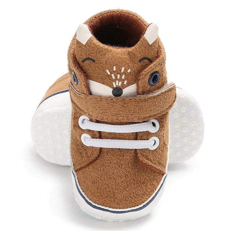 Baby Girls Animal Cartoon Soft Magic Tape Sneakers - PrettyKid