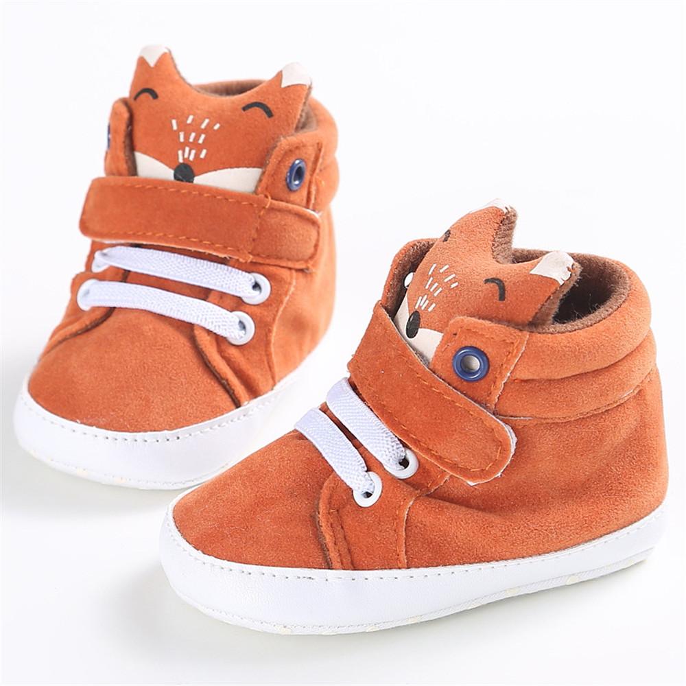 Baby Girls Animal Cartoon Soft Magic Tape Sneakers - PrettyKid