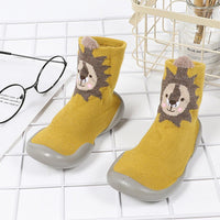 Baby Boys Animal Print High Top Knitted Sock Shoes - PrettyKid