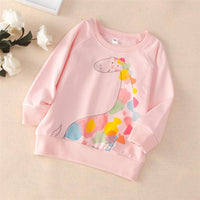 Toddler Girls Animal Printed Crew Neck Top Girl T Shirts Wholesale - PrettyKid