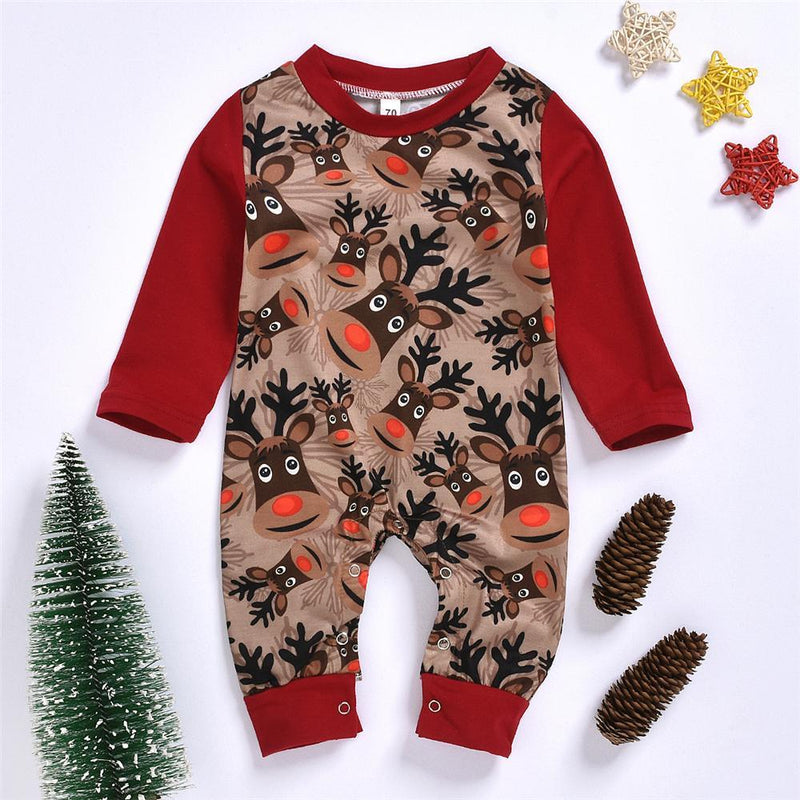 Baby Unisex Animal Printed Long Sleeve Baby Rompers Wholesale - PrettyKid