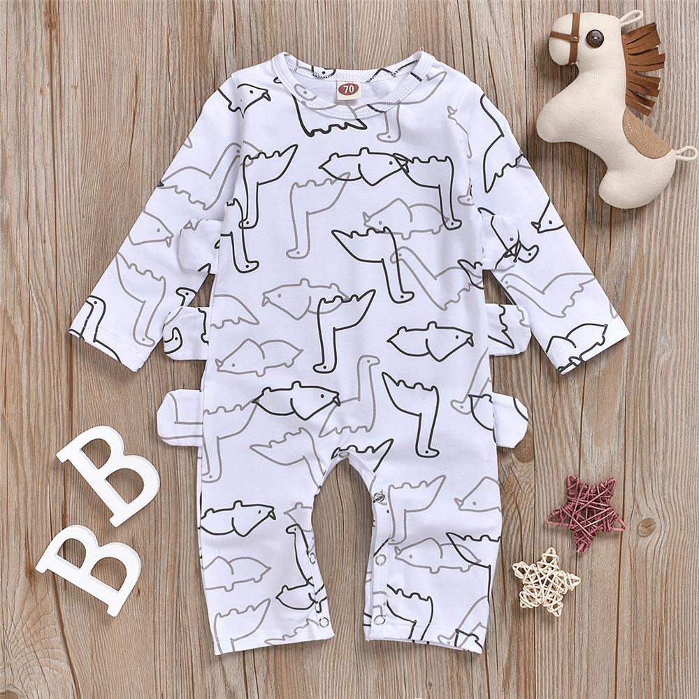 Baby Boy Animal Printed Long Sleeve Romper Buy Baby Clothes Wholesale - PrettyKid