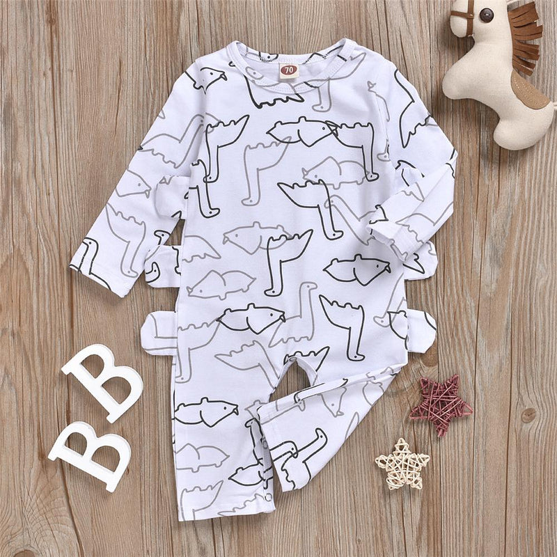 Baby Boy Animal Printed Long Sleeve Romper Buy Baby Clothes Wholesale - PrettyKid