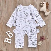 Baby Boy Animal Printed Long Sleeve Romper Buy Baby Clothes Wholesale - PrettyKid