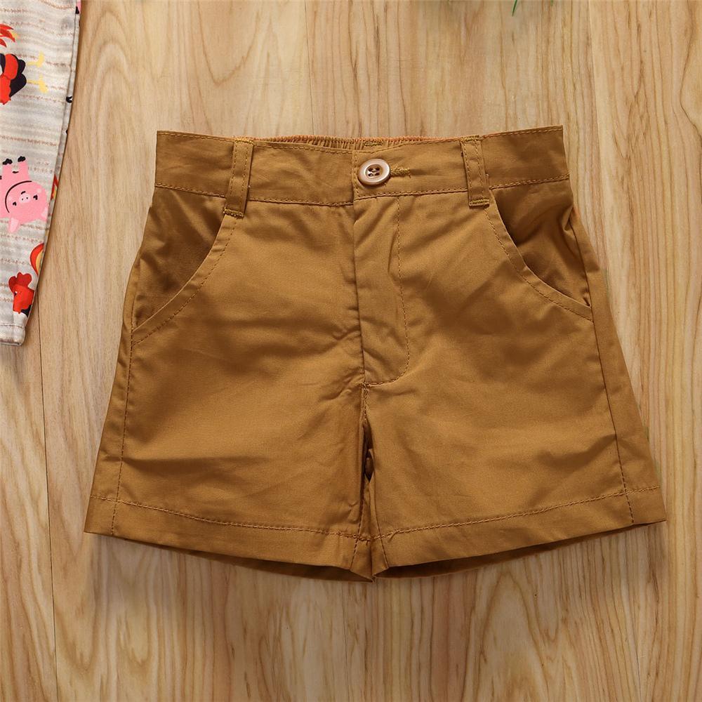 Boys Animal Printed Short Sleeve Button Shirt & Shorts Wholesale Toddler Boy clothes - PrettyKid