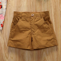 Boys Animal Printed Short Sleeve Button Shirt & Shorts Wholesale Toddler Boy clothes - PrettyKid