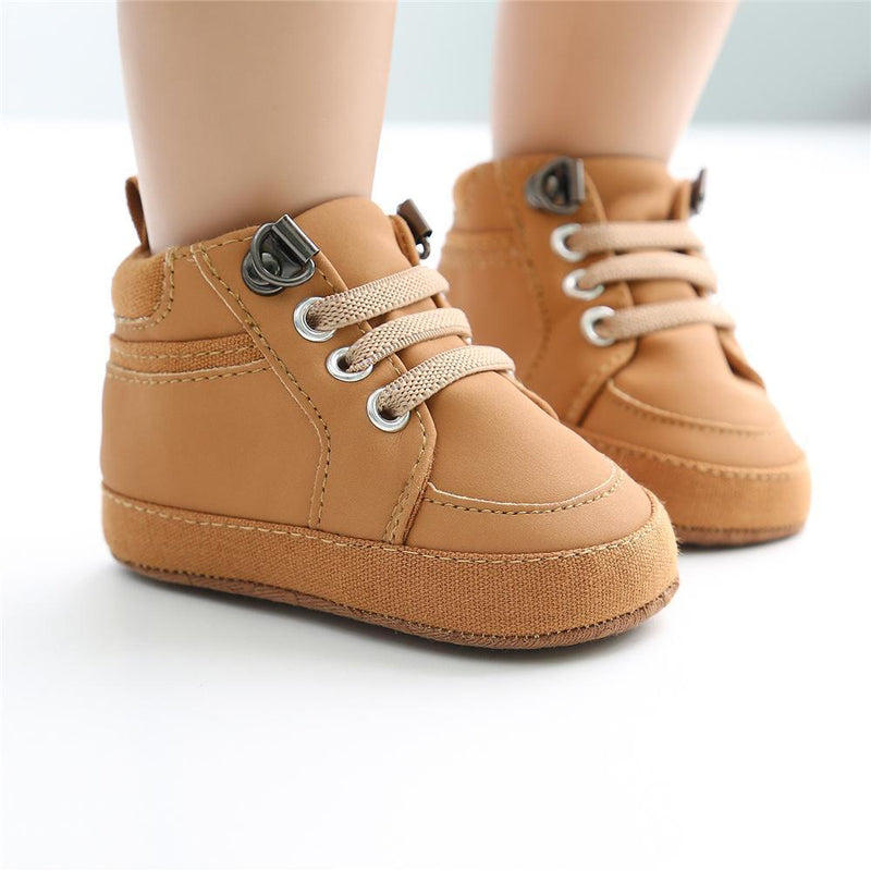 Baby Artificial Leather Lace Up Sneakers Wholesale Baby Shoes - PrettyKid