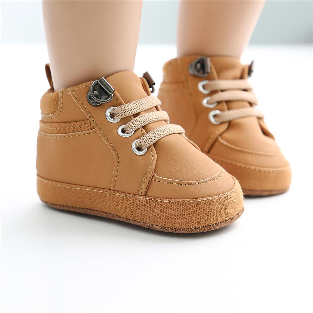 Baby Artificial Leather Lace Up Sneakers Wholesale Baby Shoes - PrettyKid