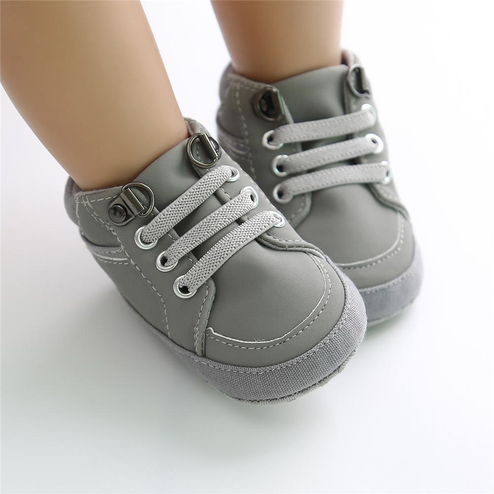 Baby Artificial Leather Lace Up Sneakers Wholesale Baby Shoes - PrettyKid