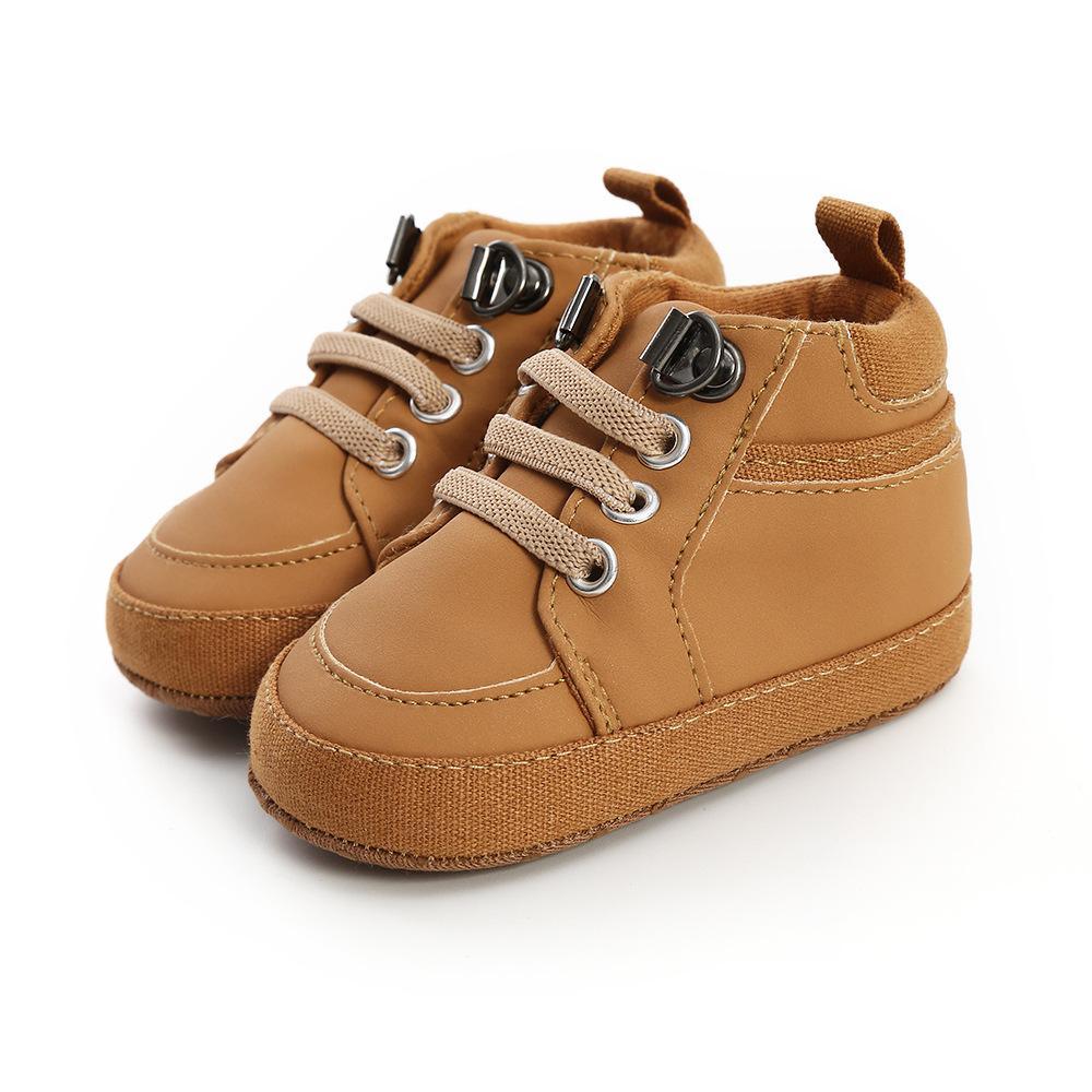 Baby Artificial Leather Lace Up Sneakers Wholesale Baby Shoes - PrettyKid