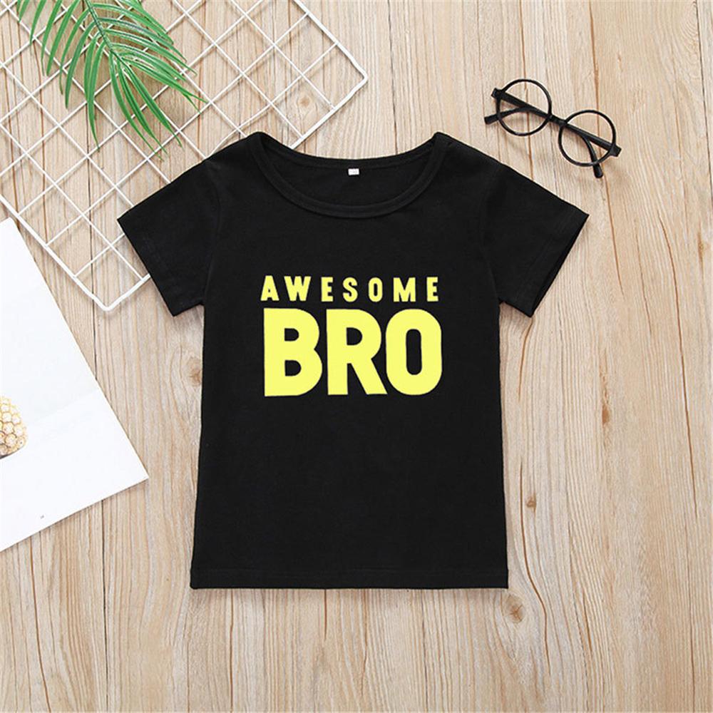Boys Awesome Bro Printed Short Sleeve Tee Baby Boy Boutique Wholesale - PrettyKid