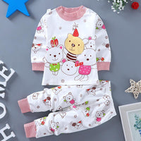 Baby Bear Print Sweatshirt And Trousers Baby Clothes Set - PrettyKid