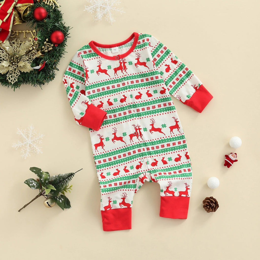 Christmas Tree Letter Print Jumpsuits Wholesale Baby Clothing - PrettyKid