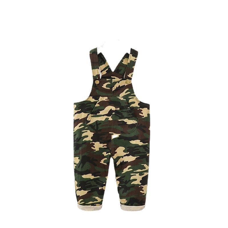 Baby Camo Pocket Overalls Wholesale Baby Rompers And Jumpsuits - PrettyKid