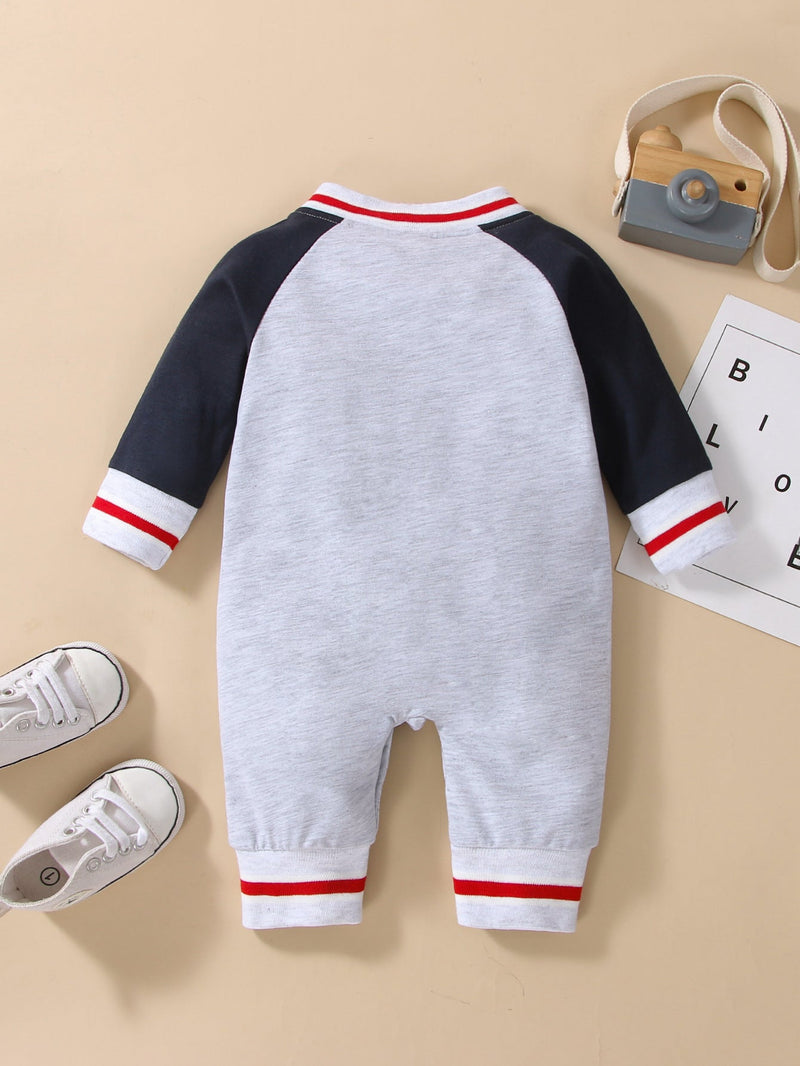 BABYBOY Colorblock Striped Baby Bodysuits Wholesale - PrettyKid