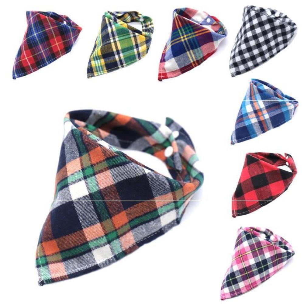 Baby 5PCS Plaid Buckle Bdjustment baby Cotton Bibs Baby Accessories Wholesale - PrettyKid