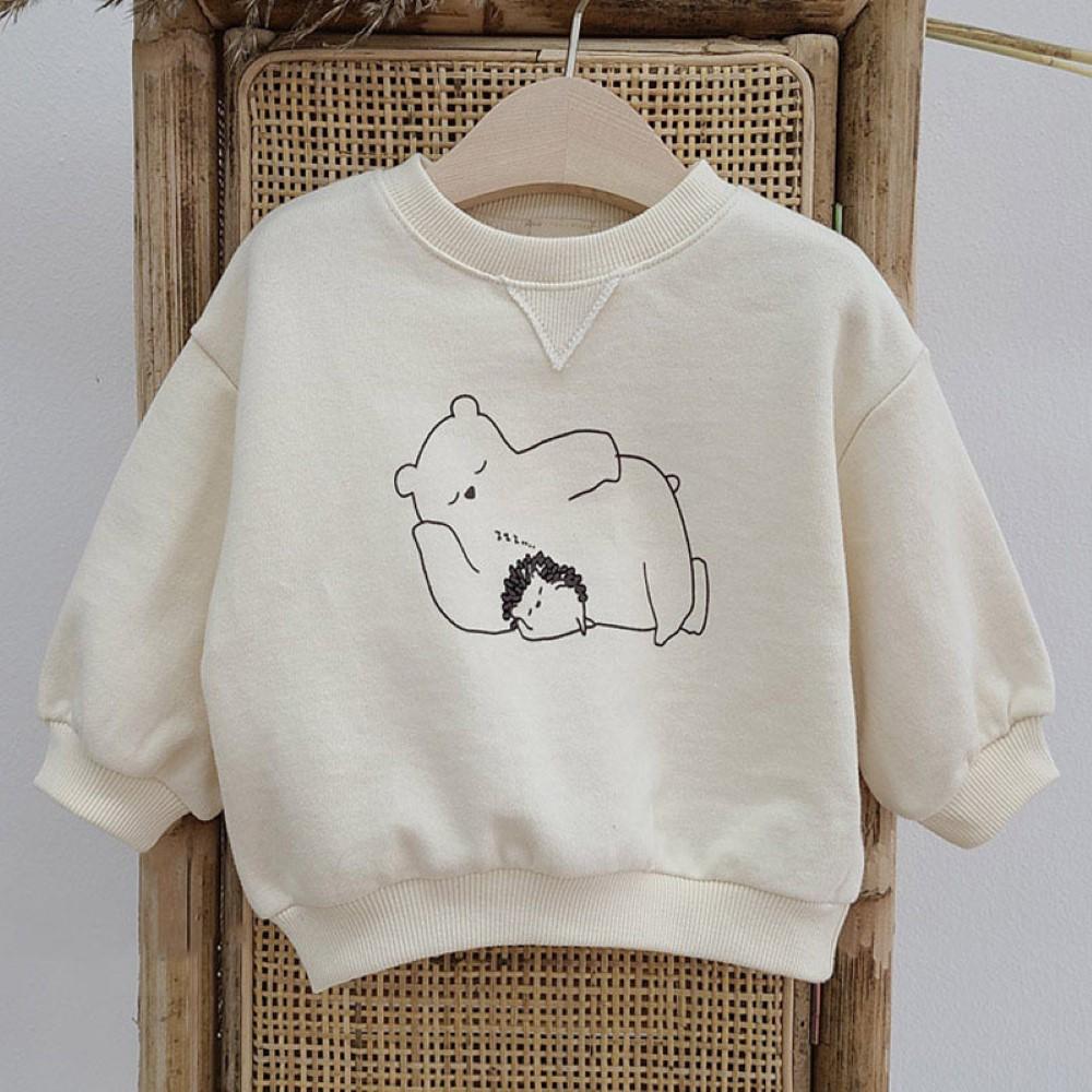 Baby Boys Cartoon Bear Printed Long Sleeve Top Baby Clothing Cheap Wholesale - PrettyKid