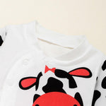 Baby Boys Cartoon Cow Printed Romper Wholesale Baby Clothes Usa - PrettyKid